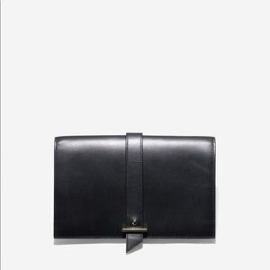 Cole Haan black leather clutch